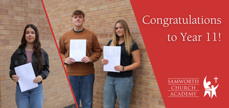 Image of Joy as Samworth Church Academy welcomes students on GCSE results day