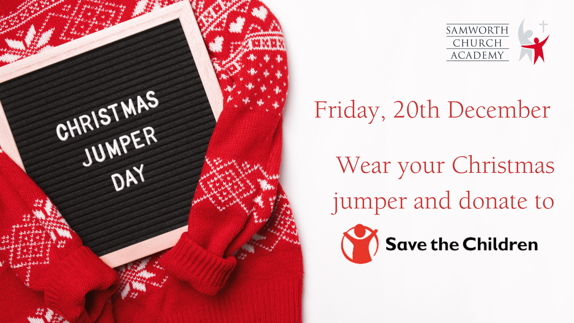 Save the Children Christmas Jumper Day 2024 The Samworth Church Academy