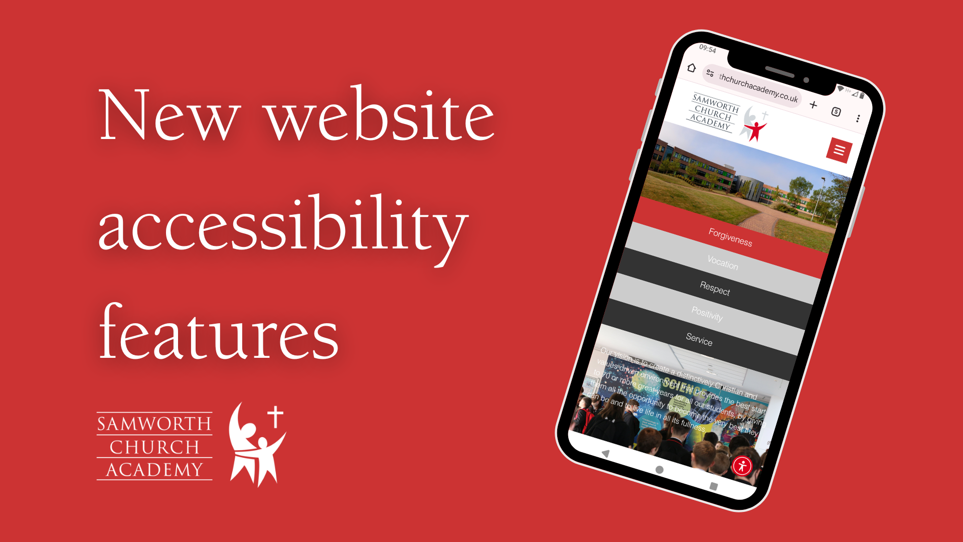 New website accessibility features