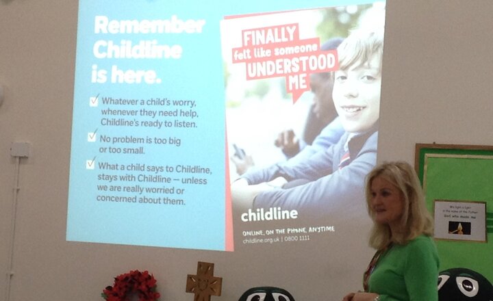 Image of Childline Assembly. Speak Out, Stay Safe.