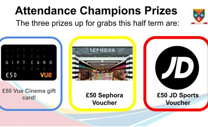 Image of Attendance Champions - New Prizes!