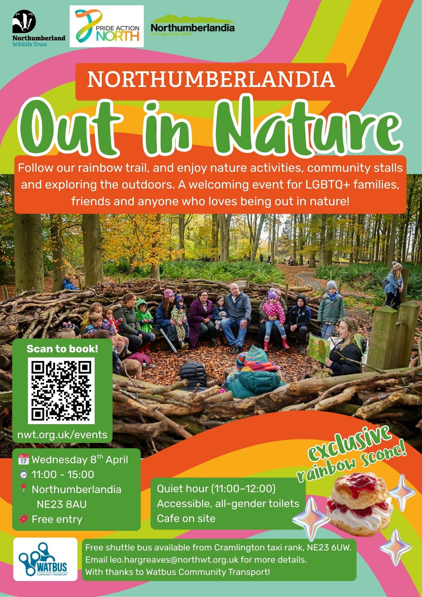 Image of Join Northumberland Wildlife Trust and Pride Action North for this inclusive and family friendly event!