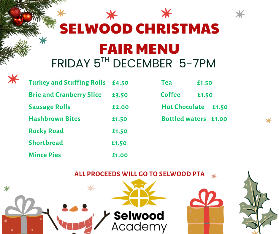 Image of Christmas Fair Food Menu