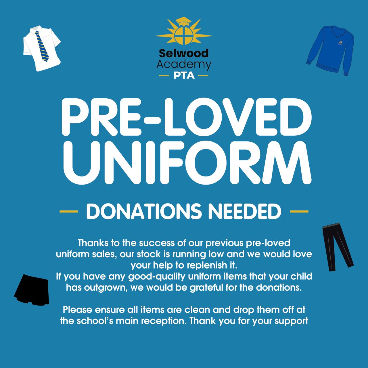 Image of Pre-Loved Uniform Donations Needed
