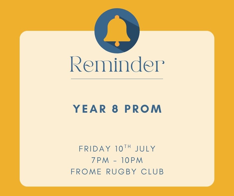 Image of Year 8 Prom Reminder