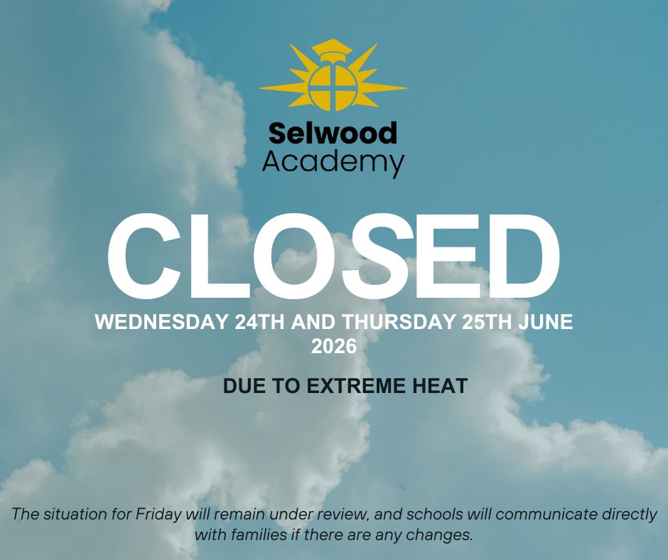 Image of School Closure Notice. Extreme Heat Warning