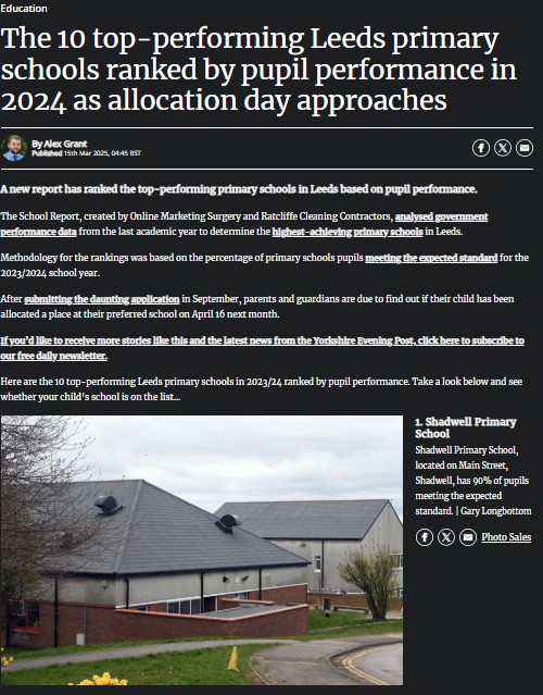 Image of Top Performing Primary School in Leeds 2024