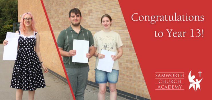 Image of Celebrations as Samworth Church Academy students shine on A-Level results day