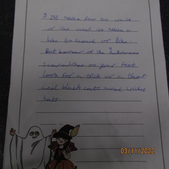 Image of A fantastic Halloween Poem by one of our amazing Year 4 JTAs