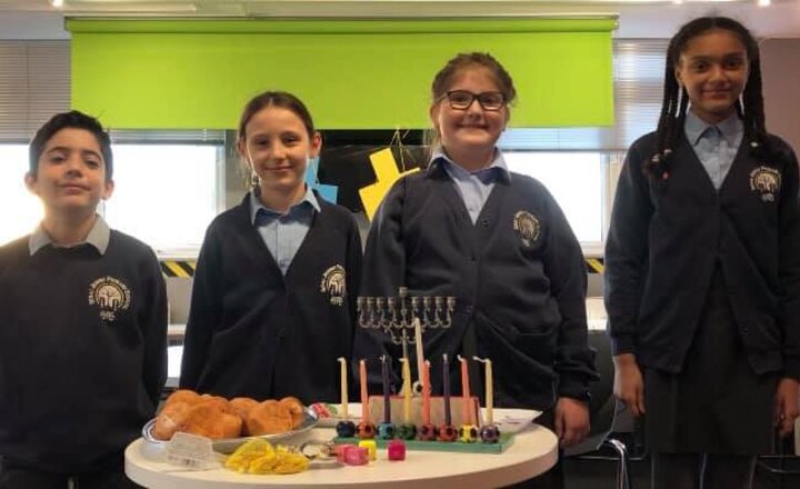 Image of Year 6 filming for BBC’s Newsround