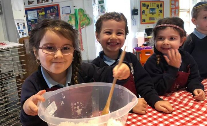 Image of Challah making in Nursery