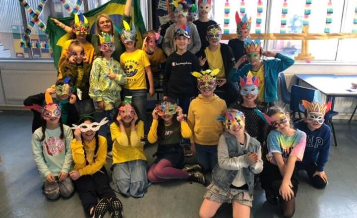 Image of Colourful carnival for Brazil Day