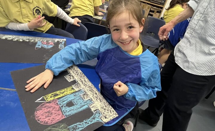 Image of Skyline chalk art 