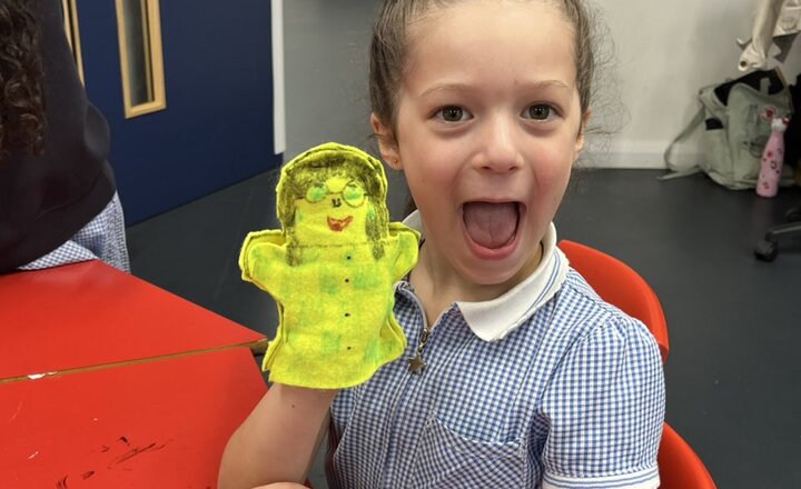 Image of Year 1 get creative making felt puppets in DT