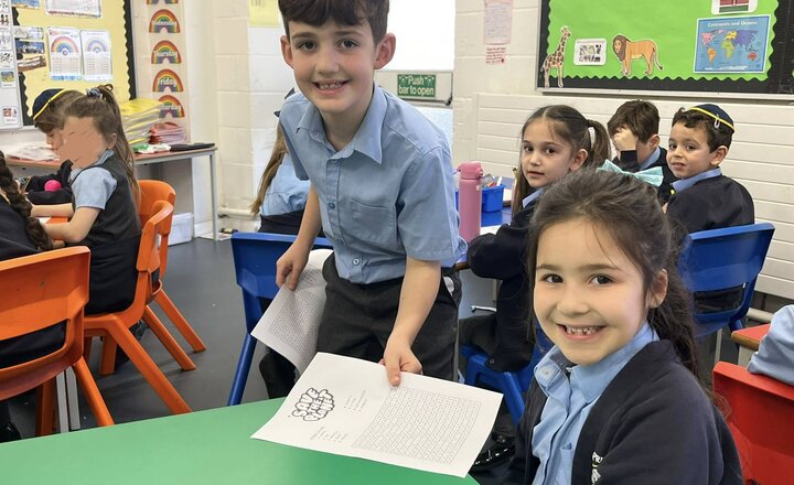 Image of Eco Council teach year 2 about recycling 