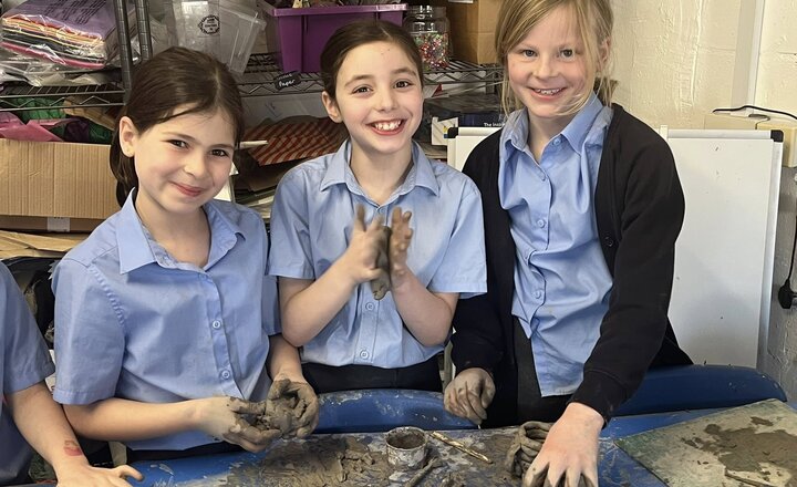 Image of Clay pot making in our Art Room 
