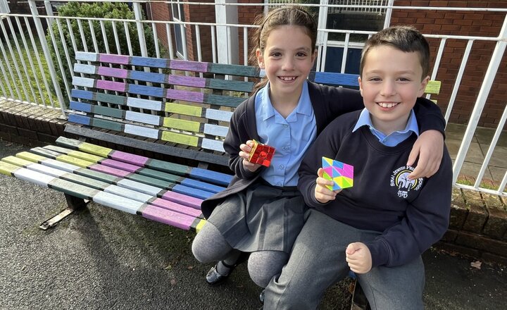 Image of Our new Rubik's Cube bench 