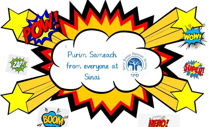 Image of Purim Sameach from our SUPER staff 