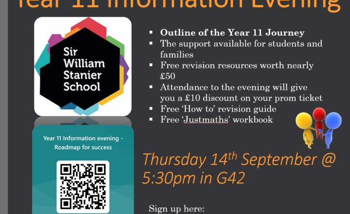 Image of Year 11 Information Evening - Thursday 14th September @5:30pm