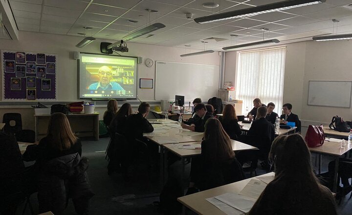 Image of Year 10 take place in 'University Style' webinar