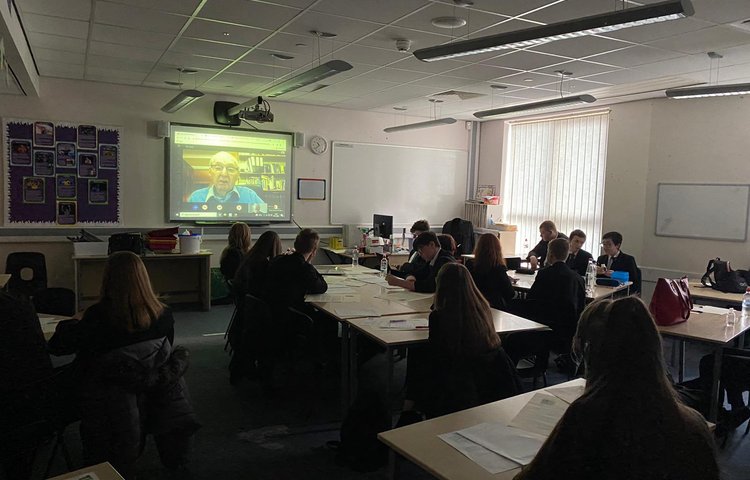 Image of Year 10 take place in 'University Style' webinar