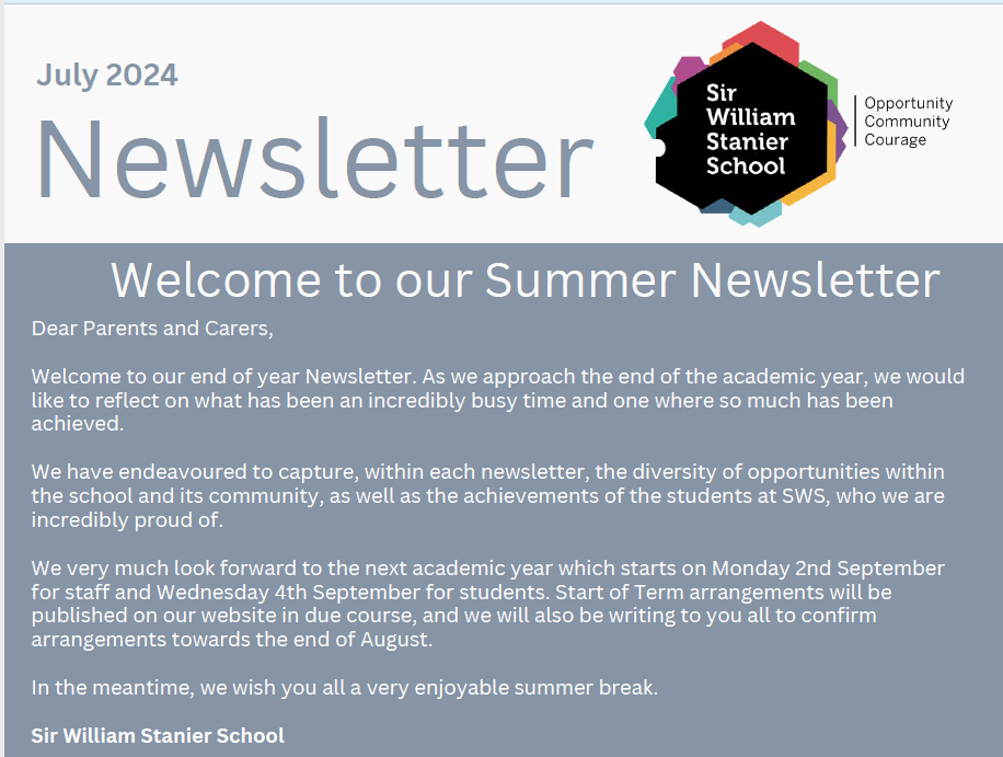 Image of July Newsletter 2024