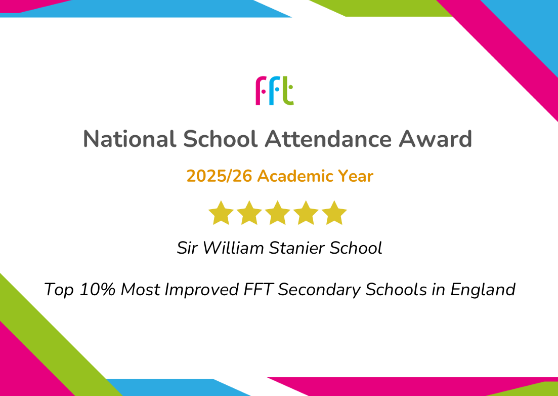 Image of Sir William Stanier School Recognised Among England’s Top 10% Most Improved Secondary Schools