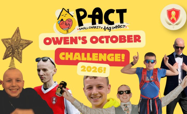 Image of Owen's October Challenge - fundraising for PACT