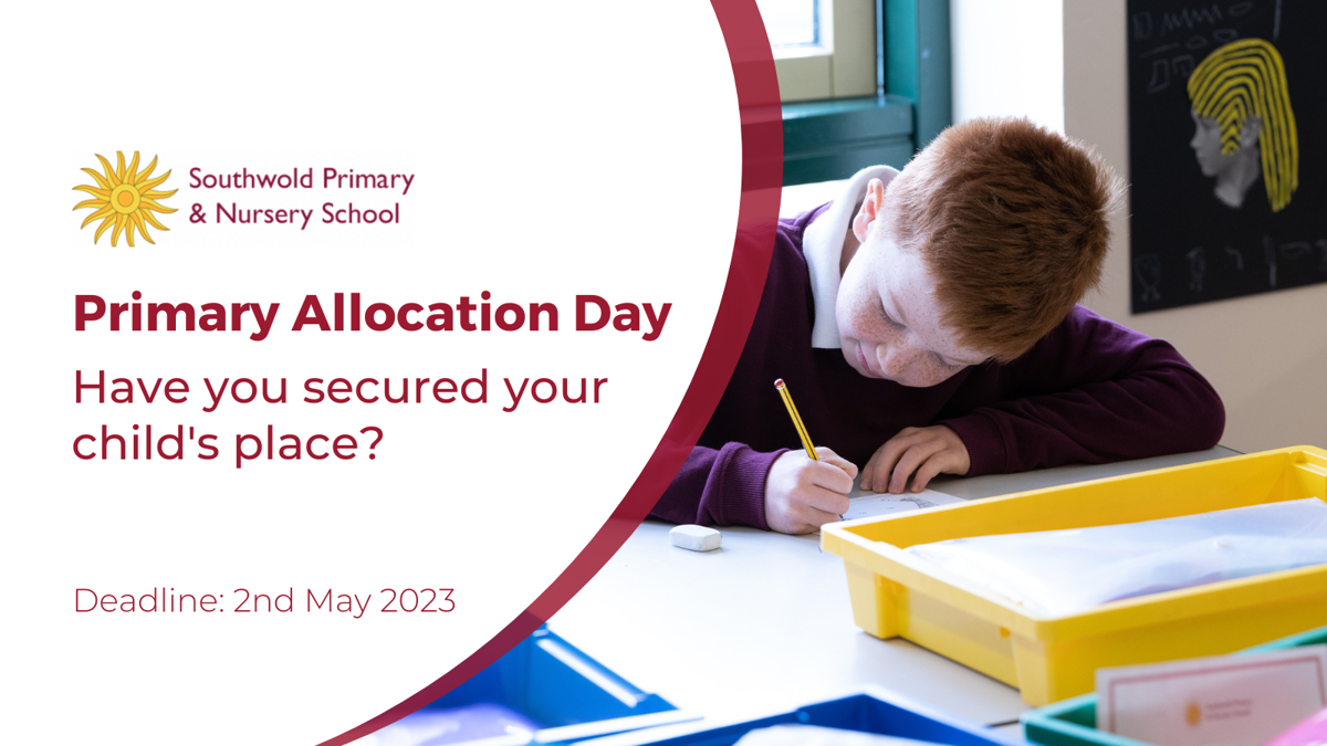 National Offer Day 2023, Joining Southwold Primary School Southwold