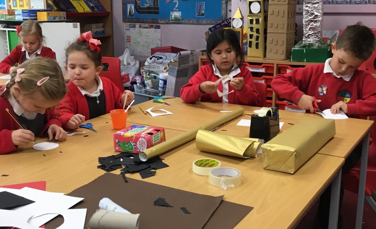 Image of Class 1’s London Landmark models