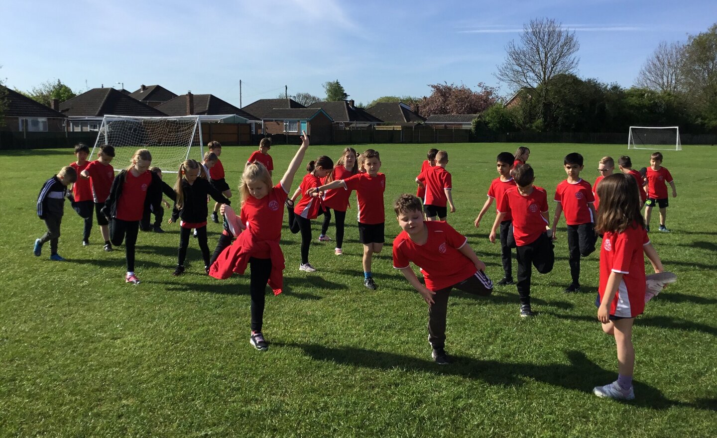 Image of P.E warm up