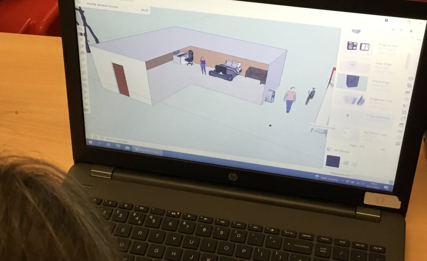 Image of Y56 Computer-aided design, using Sketch-up