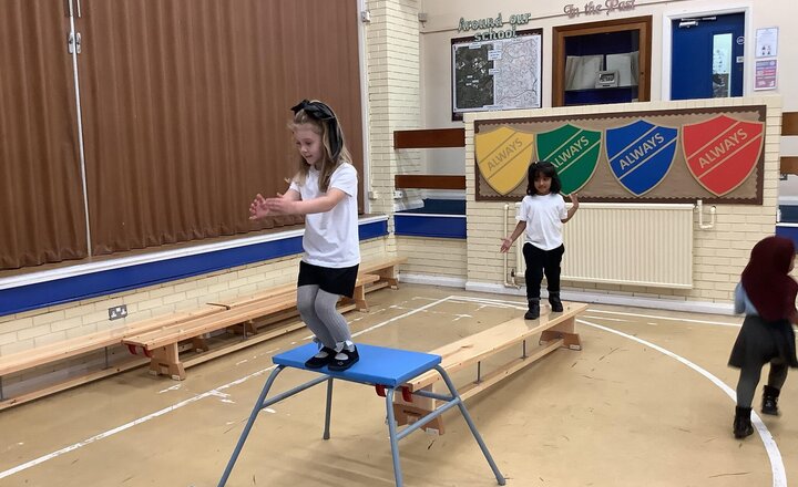 Image of A fantastic morning in PE, focusing on jumping and landing techniques and exploring the climbing frame confidently and bravely. They were brilliant!