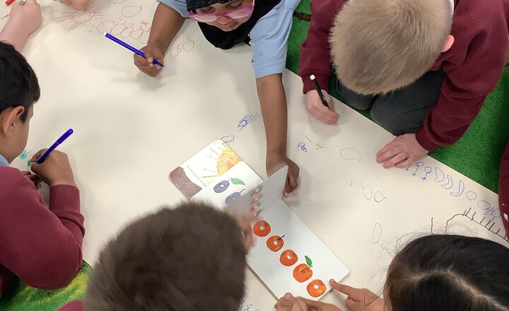 Image of The Very Hungry Caterpillar pen party.