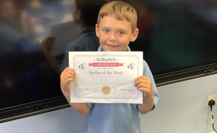 Image of JJ was last weeks speller of the week. Keep it up JJ.