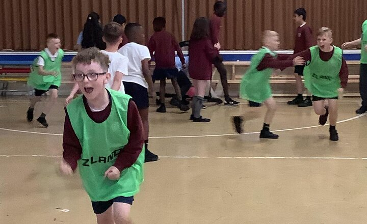 Image of Great first dodgeball session with Sam working on our invasion game skills and teamwork. Keep up the hard work!