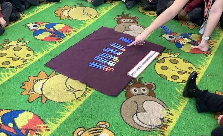 Image of In Maths, we have been learning about Adding and Taking away (First, Now and Then). Reception have been working extremely hard and their oracy has been fantastic!