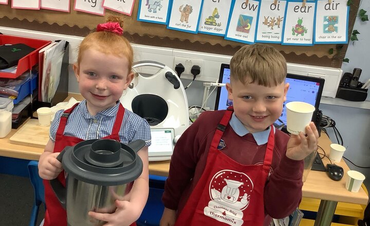 Image of Business link- we had a Thermomix Regional Manager in today teaching us about her job. We made some delicious lemonade.