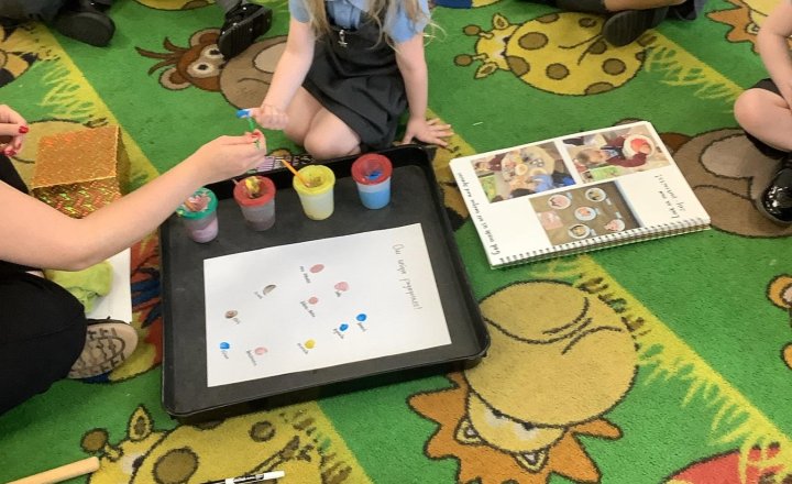 Image of In RE, we have been talking about what makes us special, we shared as a class and made a class poster to show we are all unique even with our fingerprints! 🤩