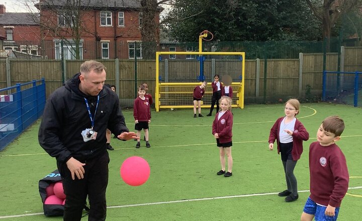 Image of The children showed excellent jumping and throwing skills in PE.