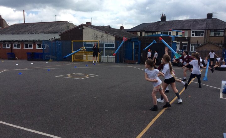 Image of In PE we are working on our athletics skills.