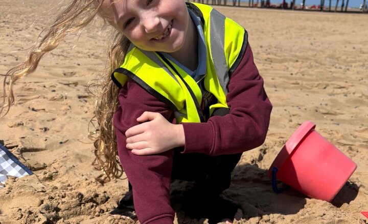Image of We have arrived! Sandcastles, sandy toes and lots of giggles!