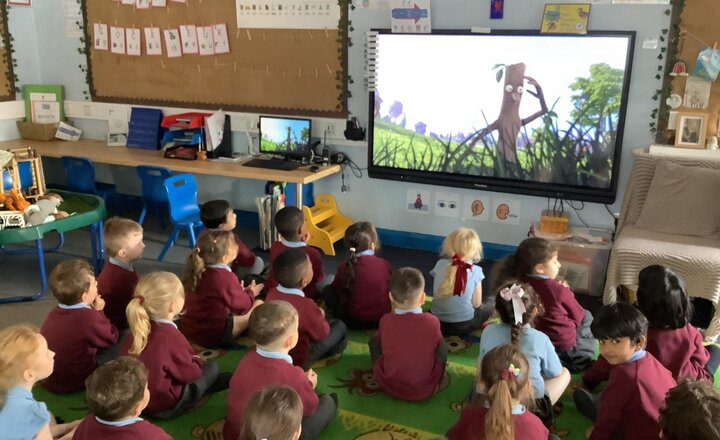 Image of Enjoying our attendance race mystery prize - chocolate and Stick Man.