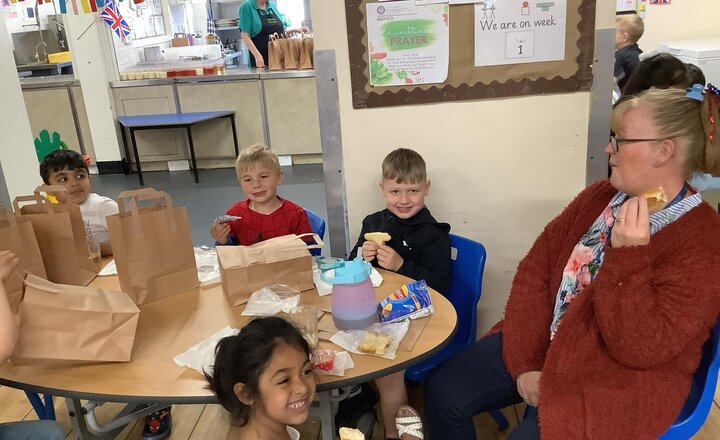 Image of Enjoying our VE Day picnic.