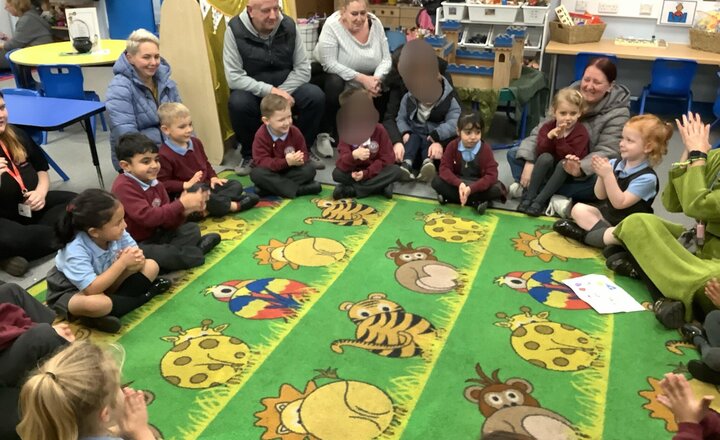 Image of Fun at Rhyme Time this week! We learnt a firework song this week to help us find 1 less.