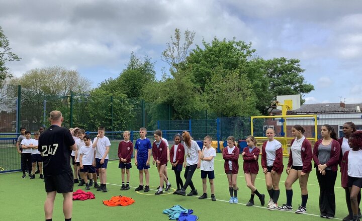 Image of A brilliant handball and football session today in Year 6. Lots of fantastic values shown in our teams today.