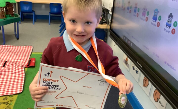 Image of Well done Ronnie for working hard in the holidays.
