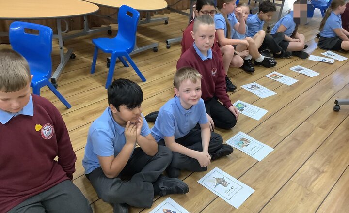 Image of We put our sequencing skills to the test today by working together to create a timeline of historical events. The pupils were excellent at organising everything from the prehistoric age to the present day and understanding the passage of time.