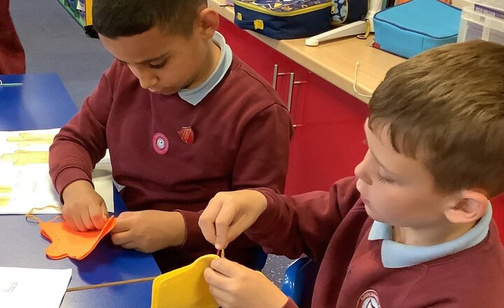 Image of This is when we started to sew and design our puppets. We can’t wait for you to see our end products at home time!