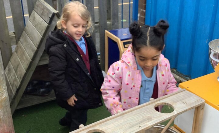 Image of We enjoyed exploring our outdoor area today. 